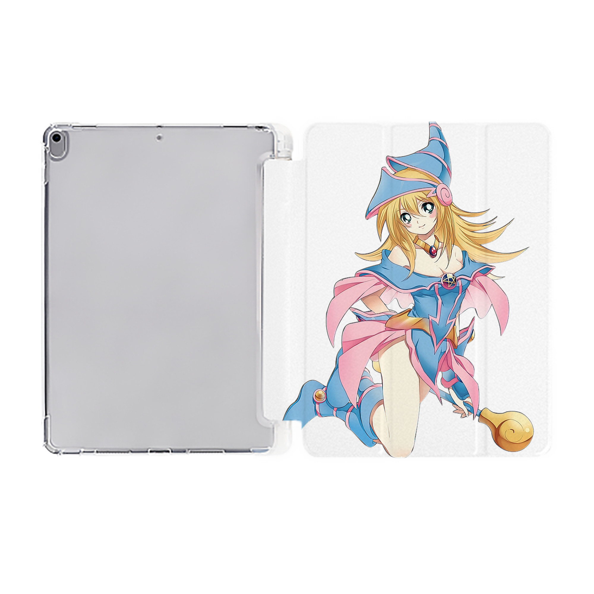 （画像用） 遊☆戯☆王 Yu-Gi-Oh! IPad ケース ペン収納付き 三つ折りスタンド PUレザー×シリコン 対応機種9.5/10.5/10.9インチ